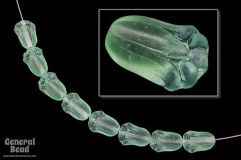 12mm Matte Peridot Tulip Bead (8 Pcs) #5414-General Bead