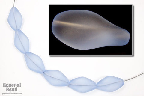 18mm Matte Light Sapphire Twist Bead (6 Pcs) #5418-General Bead