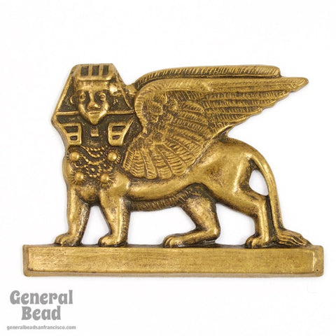 35mm Antique Copper Standing Sphinx #5432-General Bead