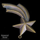 45mm Antique Brass Shooting Star Pair #5442-General Bead
