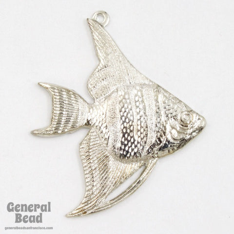 30mm Silver Angelfish Charm #5447-General Bead