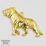 25mm Gold Walking Tiger Charm #5448-General Bead