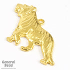 25mm Gold Walking Tiger Charm #5448-General Bead