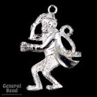 20mm Silver Tone Dancing Monkey #5451-General Bead