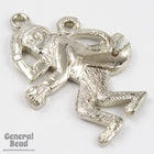 20mm Silver Tone Dancing Monkey #5451-General Bead