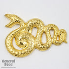 32mm Gold Serpentine Snake (2 Pcs) #5454-General Bead
