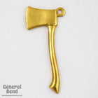 25mm Raw Brass Hatchet Charm #5464-General Bead