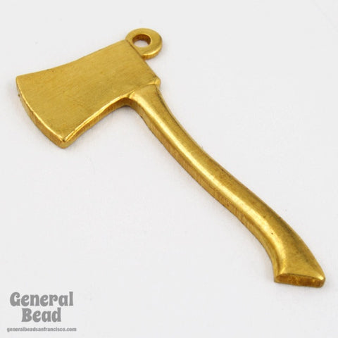 25mm Raw Brass Hatchet Charm #5464-General Bead