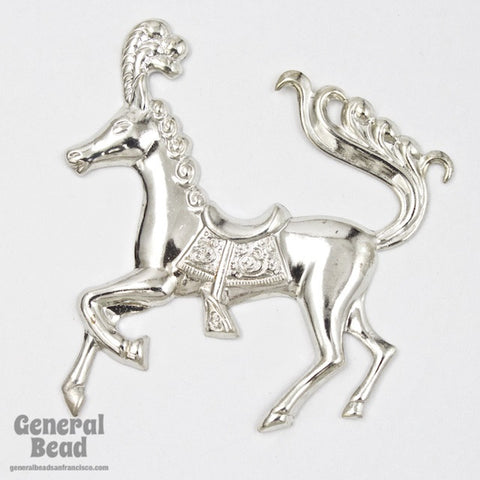 45mm Silver Circus Horse #5475-General Bead
