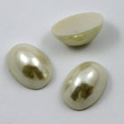 14mm x 20mm Cream Pearl High Dome Oval Cabochon (2 Pcs) #549-General Bead