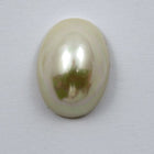 14mm x 20mm Cream Pearl High Dome Oval Cabochon (2 Pcs) #549-General Bead