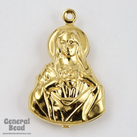 25mm Gold Double-sided Madonna #5501-General Bead
