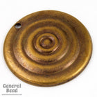 20mm Antique Brass Circle with Concentric Pattern (4 Pcs) #5503-General Bead