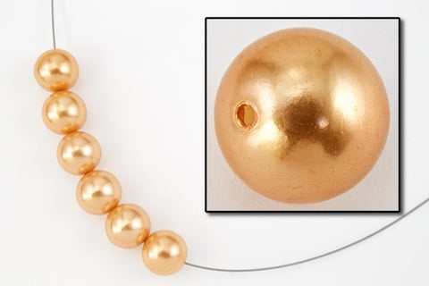 10mm Matte Rose Gold Pearl (12 Pcs) #5529-General Bead