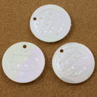 15mm Vintage Iridescent Cream Coin Sequin (100 Pcs) #552-General Bead