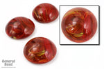24mm Ruby Marble Lucite Cabochon (4 Pcs) #5536-General Bead