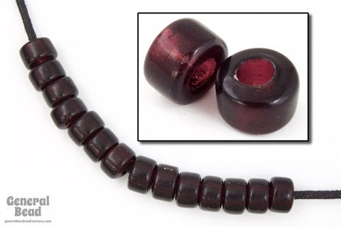 9mm Silver Lined Amethyst Glass Crow Bead (50 Pcs) #5545-General Bead