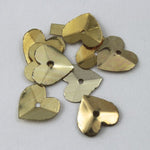 8mm Metallic Gold Heart Sequin-General Bead