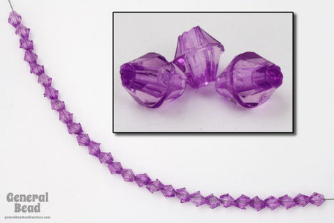 4mm Purple Plastic Bicone-General Bead