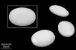 10mm x 14mm Faceted White Oval Cabochon-General Bead