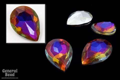 20mm x 25mm Faceted Volcano Pear Cabochon-General Bead