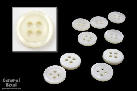 1/2" Pearly Cream Shirt Button #5719-General Bead