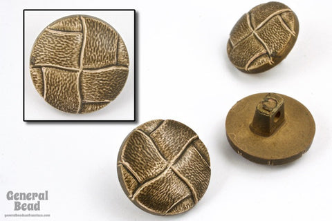 20mm Faux Braided Leather Button-General Bead