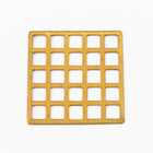 25mm Raw Brass Gridded Square (2 Pcs) #6113-General Bead