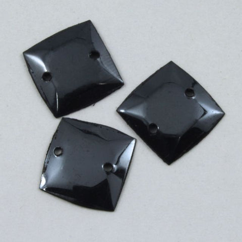 10mm Vintage Cupped Gunmetal Square Sequins (100 Pcs) #614-General Bead