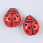 14mm Red Ladybug (4 Pcs) #642-General Bead