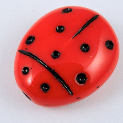 13mm x 18mm Red Ladybug Bead-General Bead