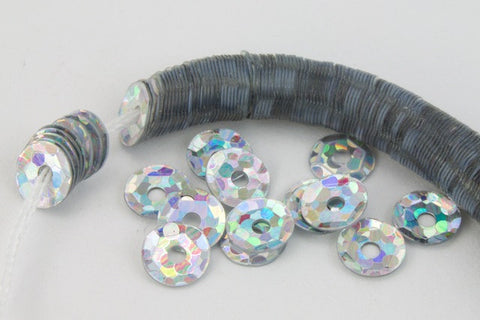 4mm Spot Silver Cupped Sequin (1000 Pcs) #6527-General Bead