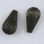 44mm Perforated Gunmetal Teardrop Bead (2 Pcs) #654-General Bead