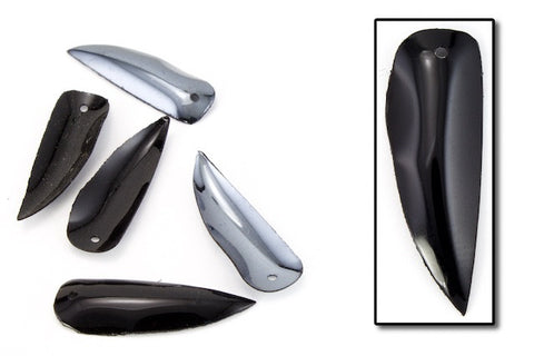 9mm x 23mm Vintage Black Thorn Sequin (50 Pcs) #6614-General Bead