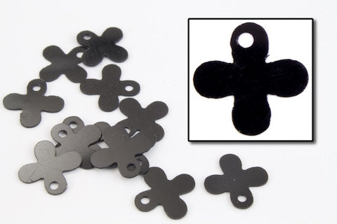 7mm Vintage Black Clover Sequin (100 Pcs) #6620-General Bead