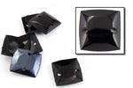 10mm Vintage Cupped Black Square Sequins (100 Pcs) #6625-General Bead