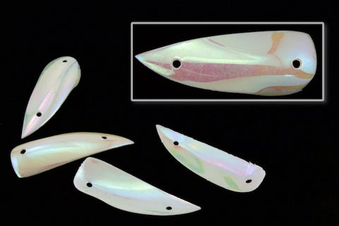 9mm x 23mm Vintage Cream AB Thorn Sequin (50 Pcs) #6629-General Bead