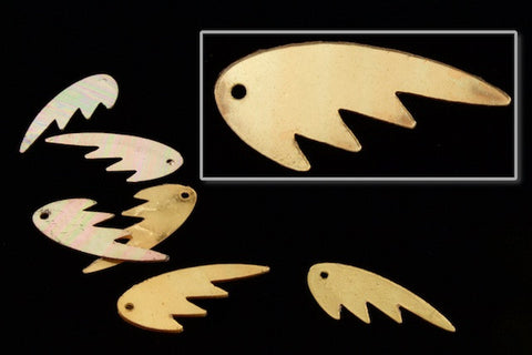 8mm x 20mm Vintage Gold Wing Sequin (50 Pcs) #6633-General Bead