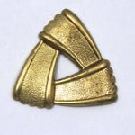 35mm Raw Brass Overlapping Triangle #66-General Bead