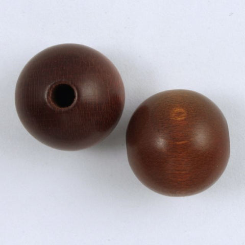 16mm Brown Round Wood Bead-General Bead