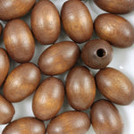 15mm Brown Oval Wood Bead (10 Pcs) #678-General Bead