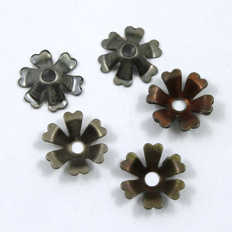 100pcs Silver Tone Stainless Steel Flower Bead Caps for Jewelry Making end  Caps