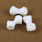 16mm White Lucite Double Flower Bead-General Bead