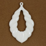 55mm White Lucite Open Roped Pendant-General Bead
