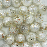 White/Silver/Gold 14mm Handmade #716-General Bead
