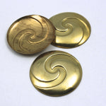 40mm Raw Brass Wave Pattern Disc (2 Pcs) #1147-General Bead