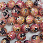 14mm Handmade Rose Peach/Silver Bead #727-General Bead