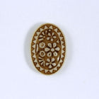 10mm x 14mm Brown on Beige Oval Cabochon #XS73-E-General Bead
