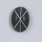 10mm x 14mm Grey Oval Cabochon #XS95-E-General Bead