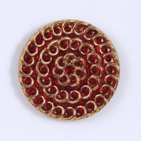 23mm Red with Gold Lace Cabochon #XS64-C-General Bead